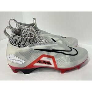 Nike Alpha Menace Elite 3 White Black University Red cleats CT6648-10 Men's10
